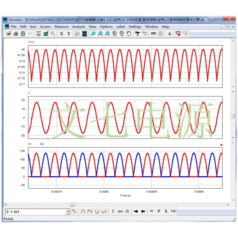 数字控制全桥LLC串联谐振同步整流开关电源PSIM仿真设计学习资料