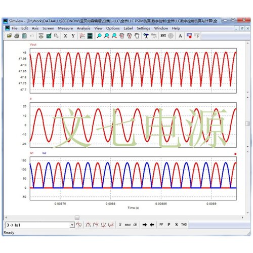 数字控制全桥LLC串联谐振同步整流开关电源PSIM仿真设计学习资料