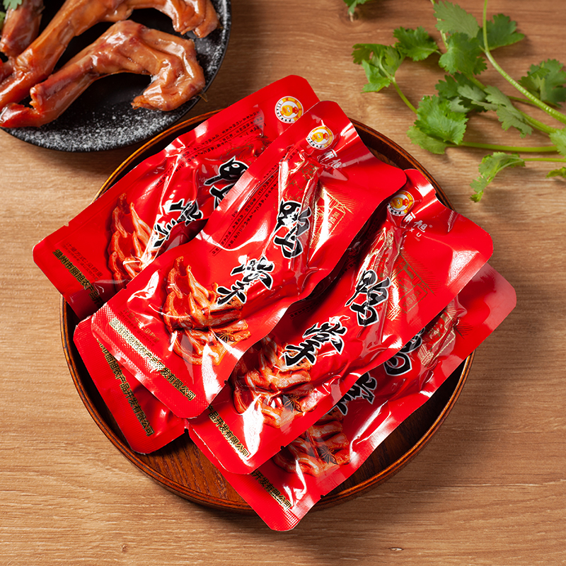 丽旭新款丽水市浙江省袋装零食400g休闲小包装温州风味鸭掌卤味