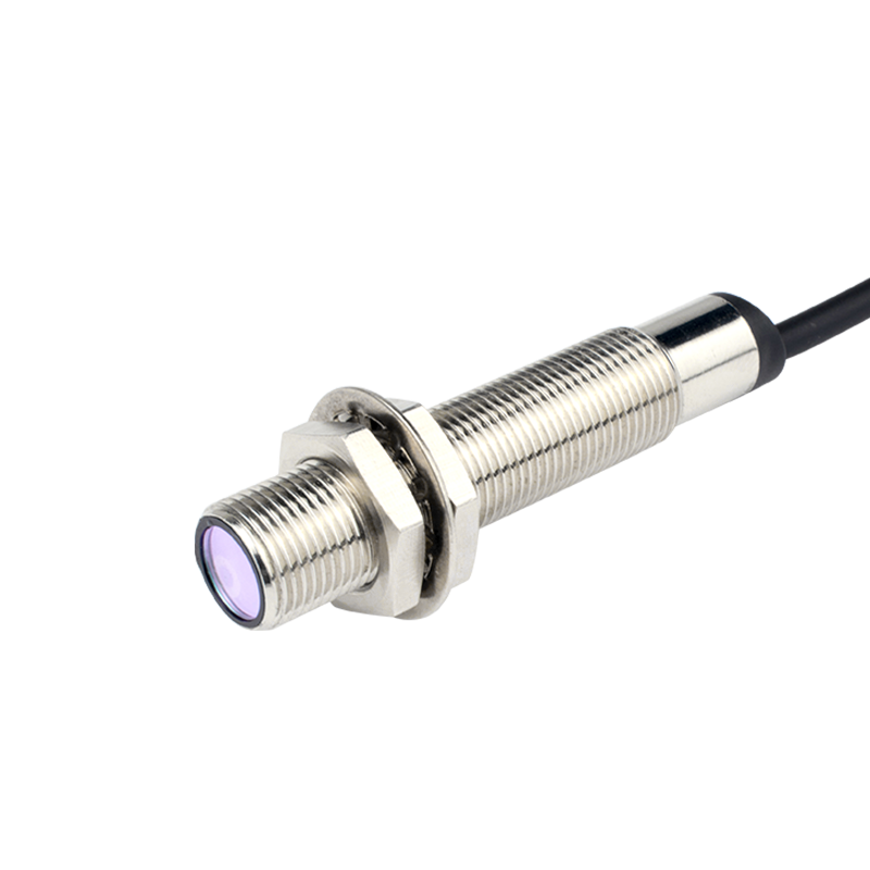 M12激光漫反射光电开关可见光传感器探头LTD-12NO红外线感应器24V