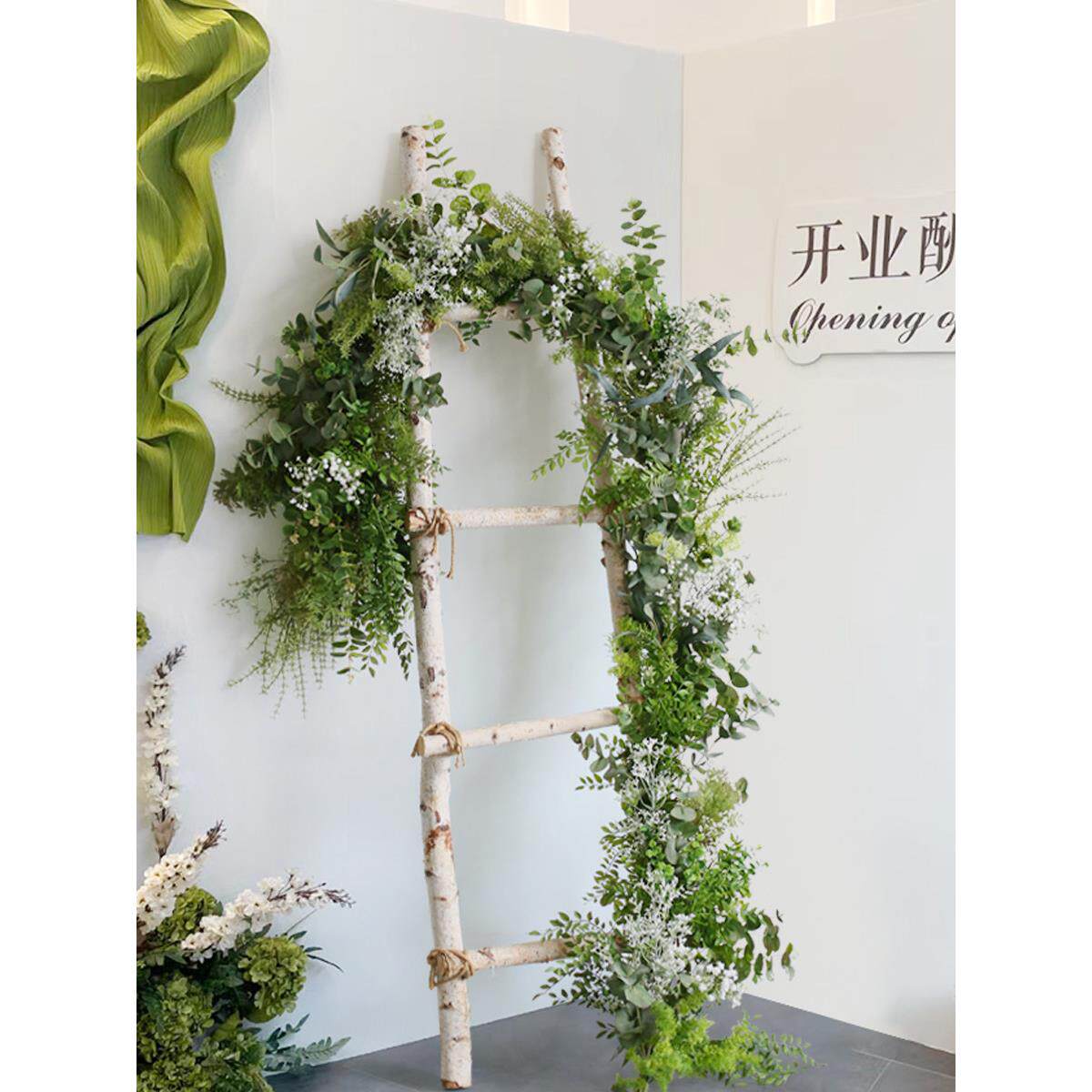 彷花藤装饰藤蔓植物条挂门式管道护栏彷绿叶藤蔓缠绕挡条