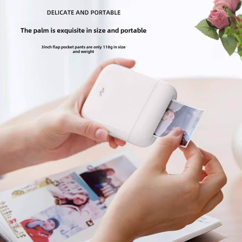 Jiyin袖珍照片打印机移动宝丽来打印机视频打印Zink无墨打印便携