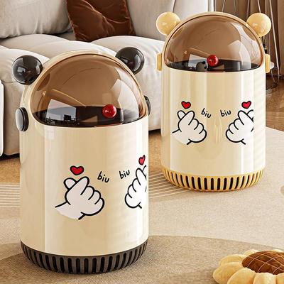 日本垃圾桶家用2025新款高颜值客厅轻奢高档带盖卧室桶可爱高级感