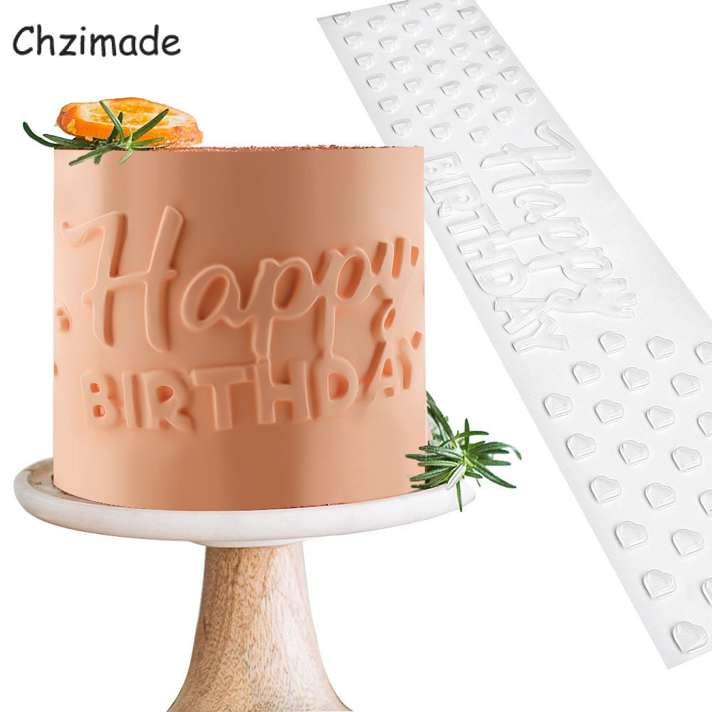 chzimade 3d happy birthday shape silicone cake mold cake