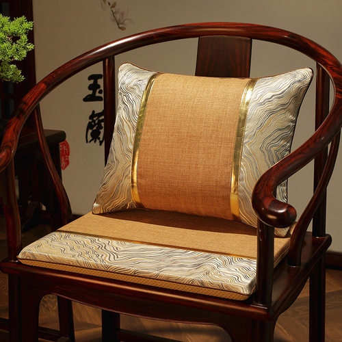 轻奢红木沙发抱枕客厅腰枕可拆洗靠枕套床头靠办公室靠背抱枕