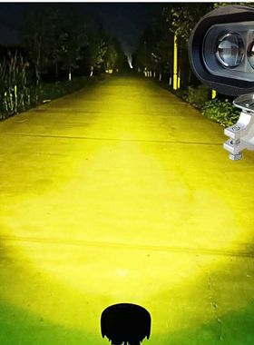 电动车灯超亮强光摩托车LED大灯外置 改装12V80V超白光