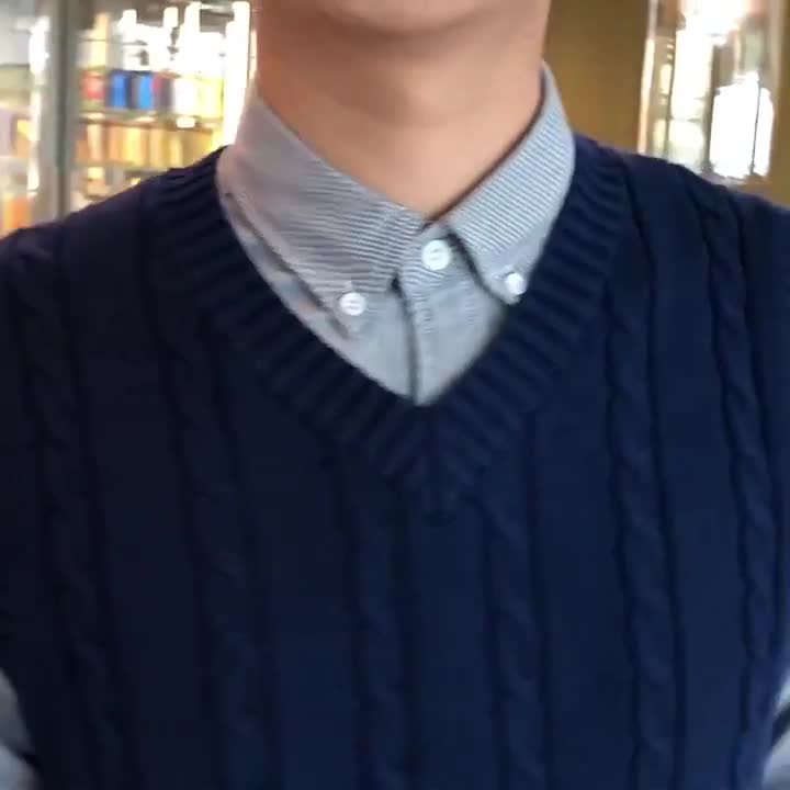 针织马甲男士秋冬季纯棉