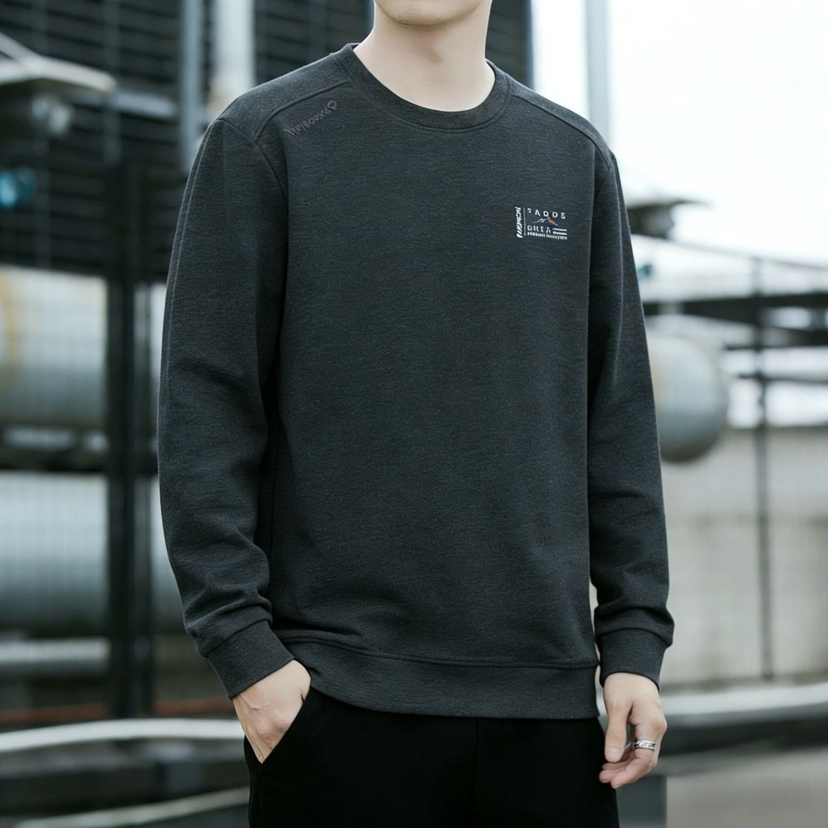 新款男士卫衣德绒打底衫长袖