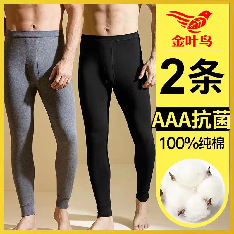 纯棉男士秋裤秋冬打底裤