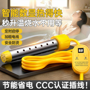 东部工品热得快烧水器电热棒烧水温控制时间自动断电3000w