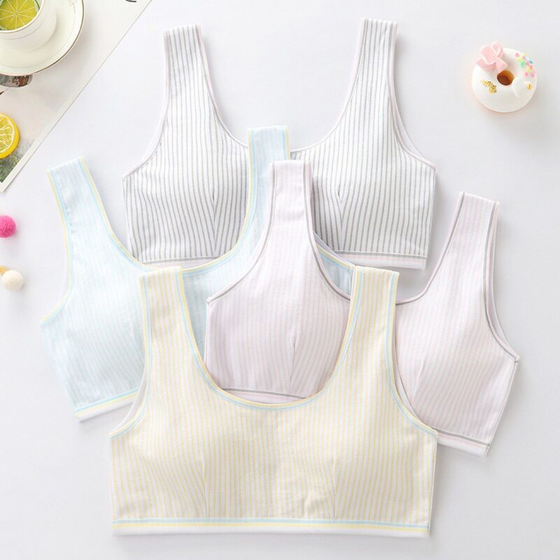 发育期女童纯棉小背心初中女生抹胸内衣小胸高中生文胸学生胸罩