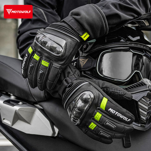 摩多狼摩托车冬季保暖骑行手套