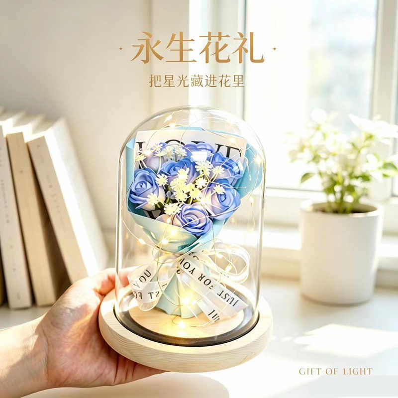 见面小花束仿真花玫瑰送男女朋友闺蜜老婆伴手礼妈妈生日礼物结婚