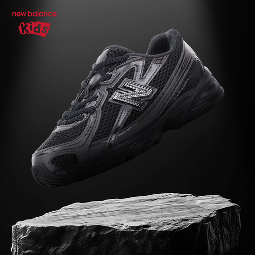 New Balance nb童鞋4-7岁中童春秋网面透气缓震防滑运动鞋PZ740BO