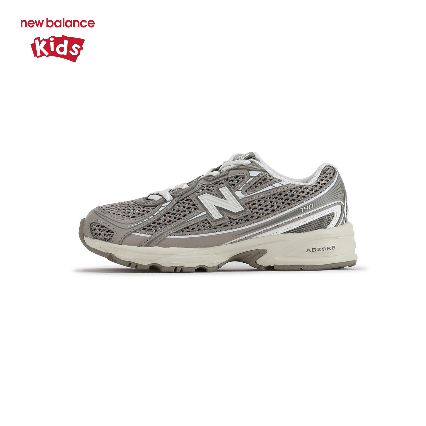New Balance nb童鞋男女4-7岁中童拼接透气网面休闲鞋PZ740