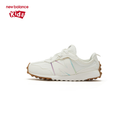 New Balance nb童鞋0-4岁小童男女革面休闲学步鞋小白鞋NW327KB