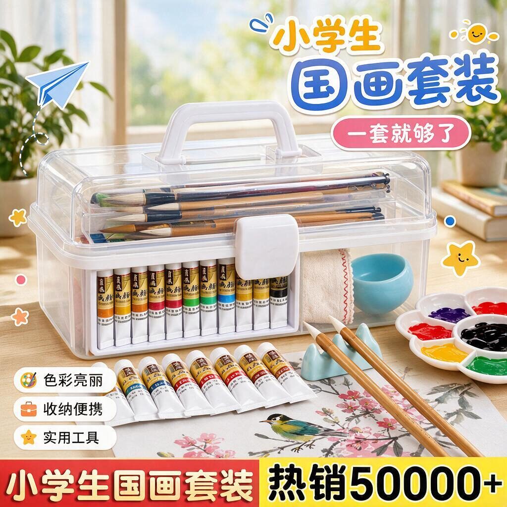 【一套齐全】国画初学者入门套装图片