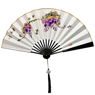 古风宣纸折扇定制题字扇子扇面手绘写意画花鸟国画梅兰竹菊男绘画