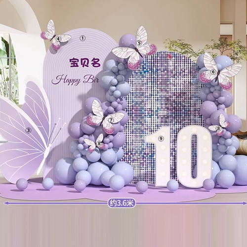 生日快乐仪式感小女孩派对kt板