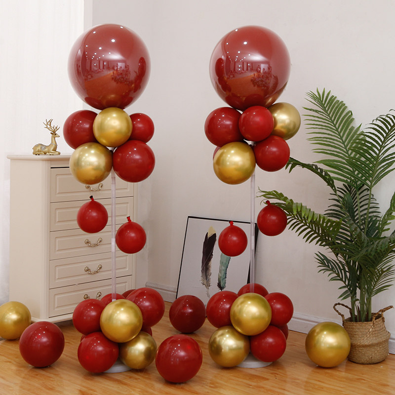 网红开业气氛布置新店铺活动装饰用品场景周年庆门口气球路引立柱