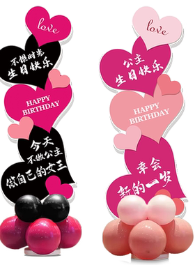 生日快乐迎宾牌场景布置kt板