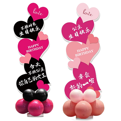 生日快乐迎宾牌场景布置装饰