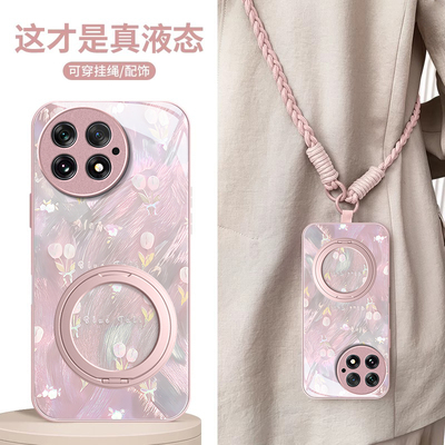 适用一加系列镭射小花手机壳