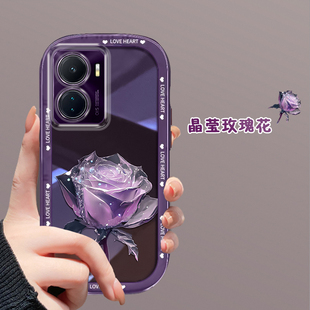 适用于iQOOZ6手机壳新款镜头全包硅胶软壳vivo爱酷z6晶莹玫瑰情侣款不会撞壳的高端外壳防摔保护套