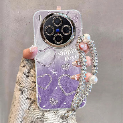 适用VIVOX300手机壳X300pro渐变爱心全包防摔新款保护套高级感专用轻奢奢华镜头超好看的摄像头少女小众创意