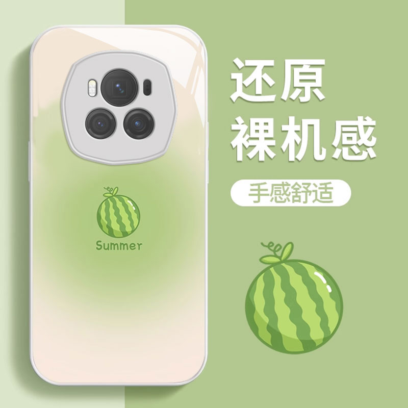 荣耀magic6手机壳玻璃小清新西瓜