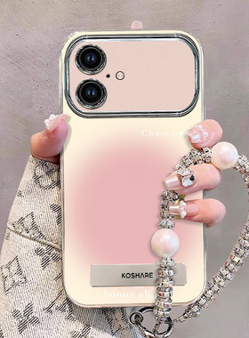 适用17苹果16手机壳iPhone15Promax新款14电镀13大视窗mini简约12创意11带支架Xs挂绳8plus软壳SE2女7p个性6s
