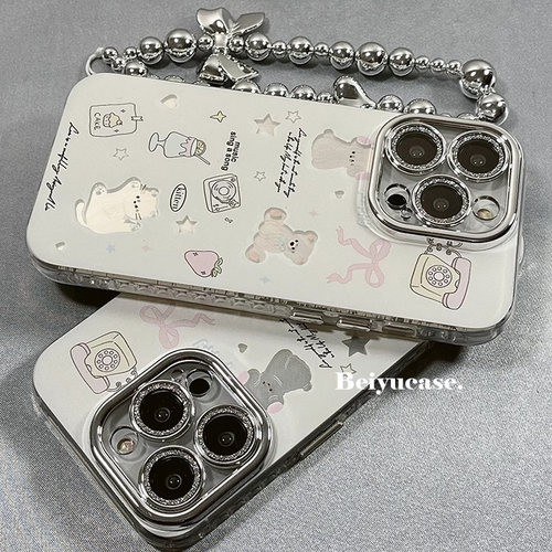 适用苹果系列手机壳蝴蝶结小狗