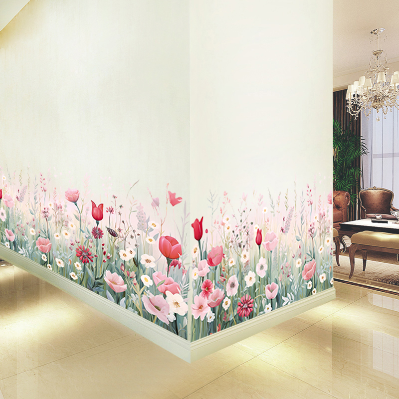 客厅卧室装饰可移除踢脚线墙贴自粘纸幼儿园墙角走廊墙贴画墙贴纸图片