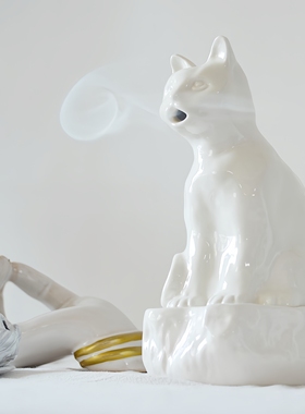 VILLATTE ASTIER de日式小猫咪猫香炉线香香插炉摆件adv创意小众