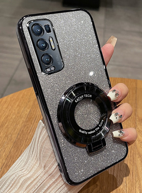 opporeno5pro十手机壳opp0ren05k支架oρpo女款reno5K pegmoo reon5por+防摔0ppo0pr闪粉ptet10曲面屏opρok5