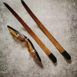 巴尔印第安人美式猎弓传统木把反曲分体美猎弓箭射箭比赛木质美猎