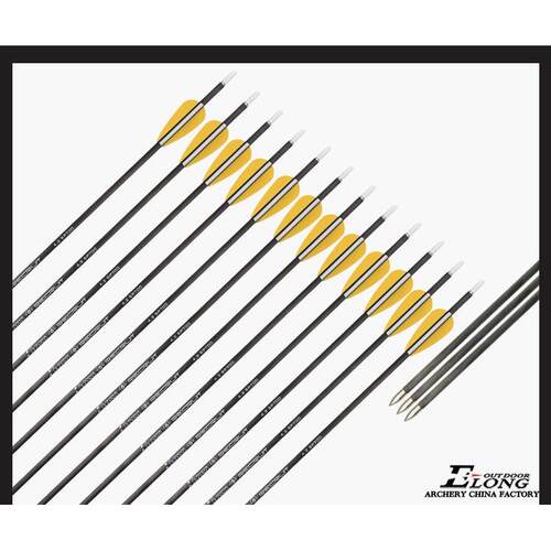 ELONGnika纯碳素胶羽反曲复合箭