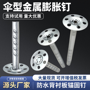 背衬板锚固钉 金属保温板钉 伞型膨胀钉内外墙保温板岩棉板蘑菇钉