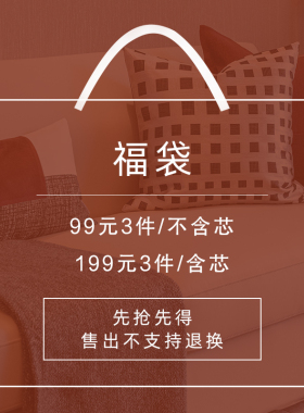 ELIN LONYAIN福袋专区三件99元包邮蓝色绿色粉色丝绒布靠垫抱枕