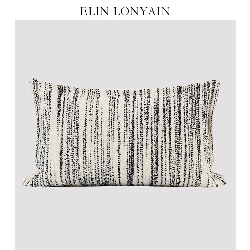 肌理雪尼尔靠垫抱枕ELINLONYAIN