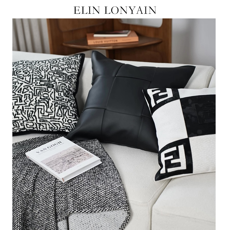 ELINLONYAIN黑白系列靠垫抱枕