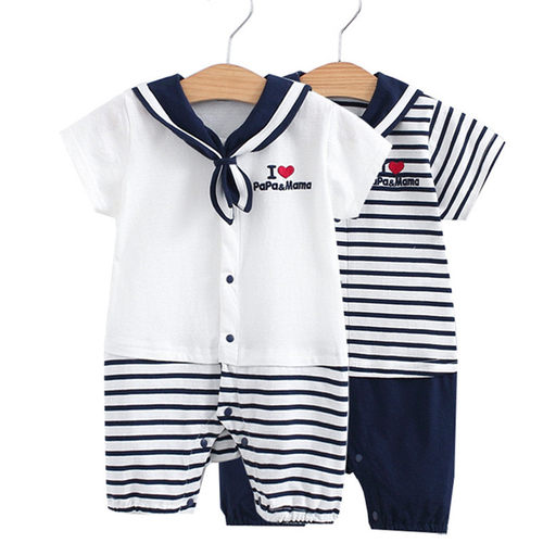 夏季初生宝宝连体衣婴幼儿爬服