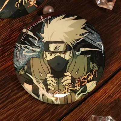 火影忍者官方正版拉丝银葱吧唧