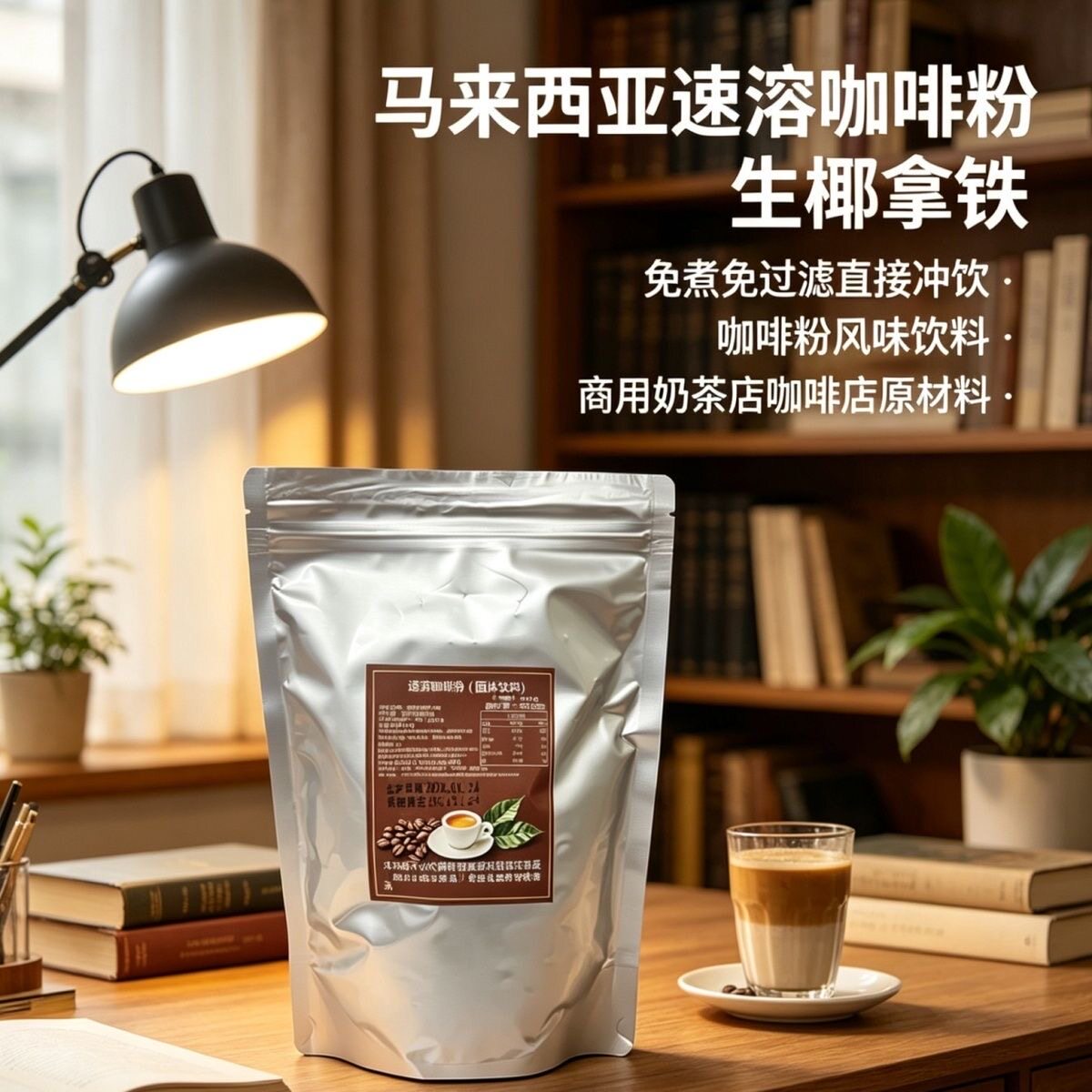 1kg马来西亚黑咖啡速溶咖啡粉