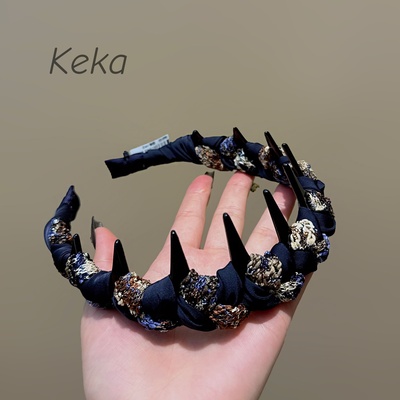 25款韩系缎面毛呢梳齿发箍