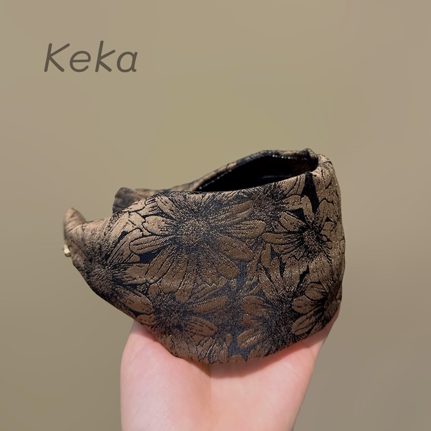 韩版新款金丝提花发箍女宽边