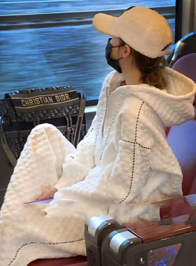 运动休闲套装女2025秋季新款时尚洋气宽松连帽白色卫衣时髦2件套