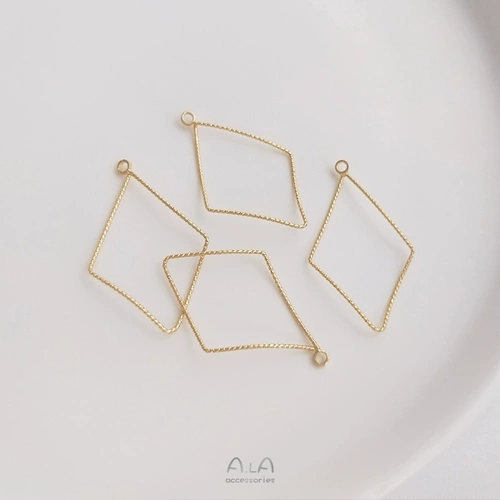 Подвеска, серьги в форме сердца ручной работы, аксессуары, 14 карат, золотой цвет