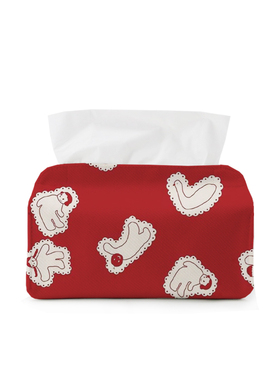 涂鸦小人纸巾袋布艺抽纸盒纸巾套家用客厅纸抽袋文艺抽纸盒包A21