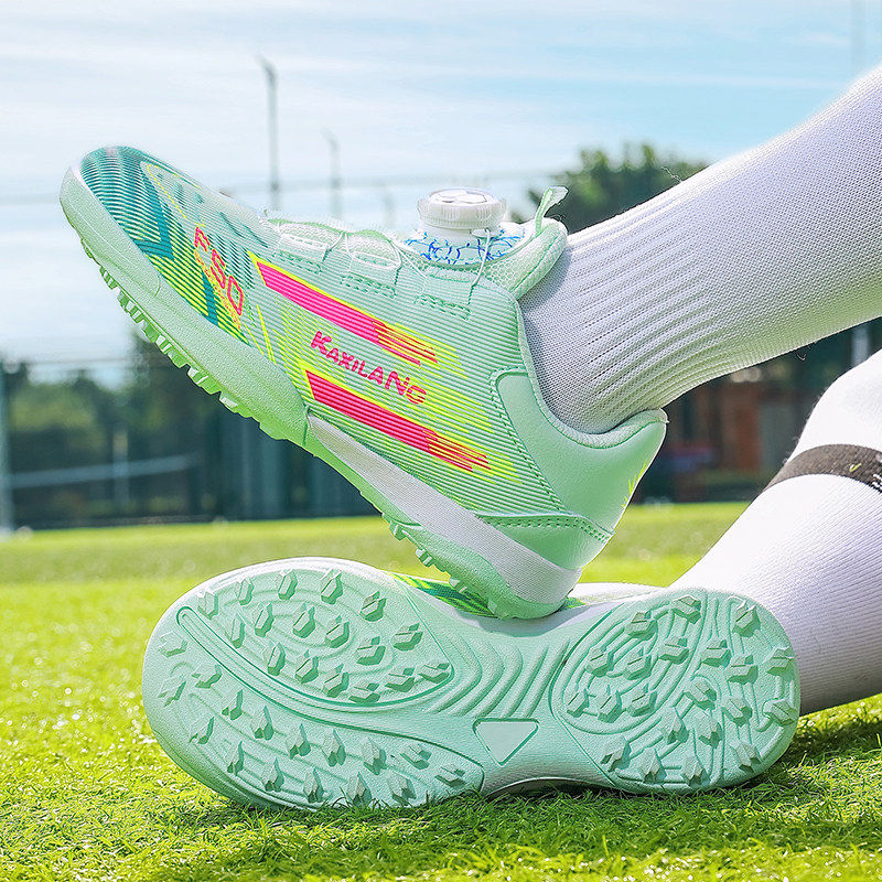 回力刺客儿童足球鞋男童小学生旋转纽扣碎钉比赛专用男孩训练球鞋